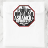 Sticker Carré Honte De Mon Gouvernement ! (Sac)