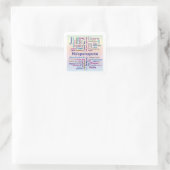 Sticker Carré Ho'oponopono Word Cloud - Mantra - Self Love (Sac)