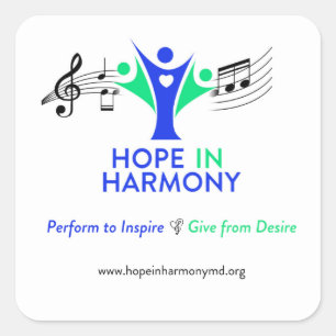 Sticker Carré Hope in Harmony