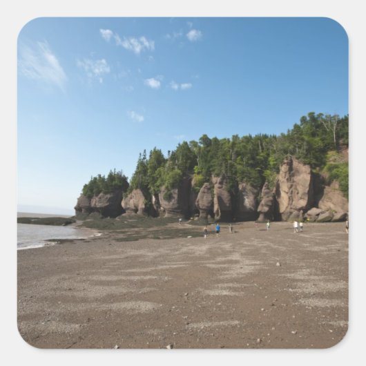 Sticker Carré Hopewell Rocks and The Ocean Tidal Exploration (Devant)