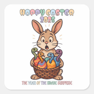 Sticker Carré Hoppy Easter 2025 : The Year of the Snake Surprise