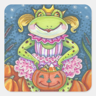 Sticker Carré HOPPY HALLOWEWEEN Carré DE LA FEUILLE DE BÂTIMENTS