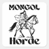 Sticker Carré Horde mongole Guerrier mongol Horseman (Devant)