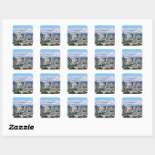 Sticker Carré Horizon de Vancouver Canada (Feuille)