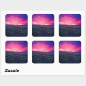 Sticker Carré Horizon Douce (Feuille)