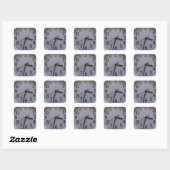 Sticker Carré Horloge (Feuille)
