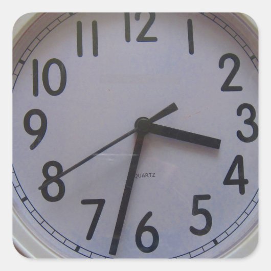 Sticker Carré Horloge (Devant)