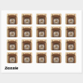 Sticker Carré Horloge de support, vers 1700 (Feuille)