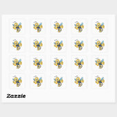 STICKER CARRÉ HORNET JAUNE (Feuille)
