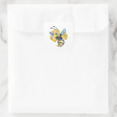 STICKER CARRÉ HORNET JAUNE (Sac)