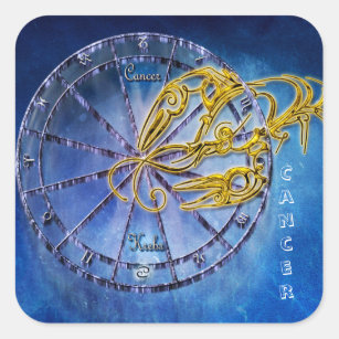 Sticker Carré Horoscope de conception d'astrologie de zodiaque