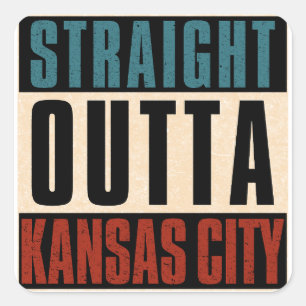 Sticker Carré Hors de Kansas City Missouri MO