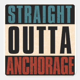 Sticker Carré Hors droit Anchorage Alaska AK