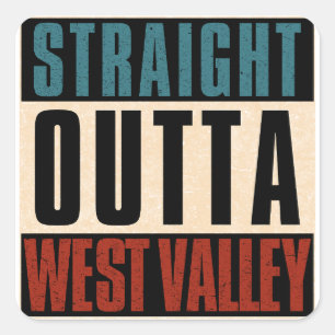 Sticker Carré Hors droit West Valley Utah UT