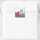 Sticker Carré HORSE coeur Valentine (Sac)
