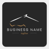 Sticker Carré Horse Ranch | Ferme à cheval (Devant)