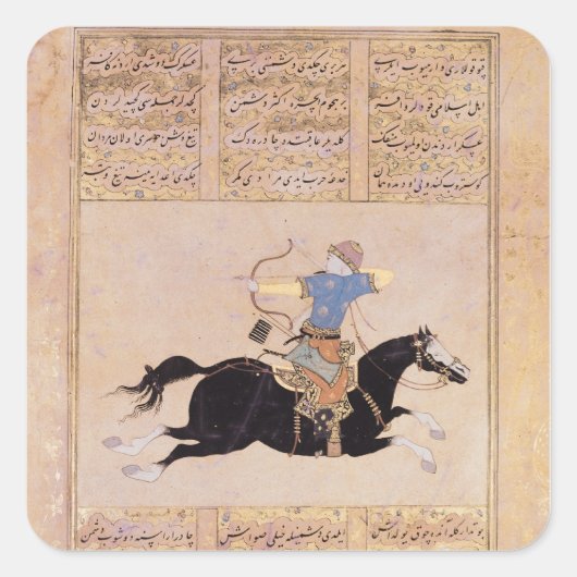 Sticker Carré Horseman dessinant son arc (Devant)