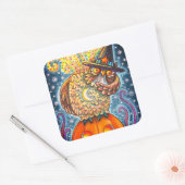 STICKER CARRÉ HORSEMAN OWL SANS TÊTE, OISEAU COUCHANT (Enveloppe)