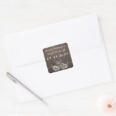 Sticker Carré Horseshoe Bébé's Breath Rustic Wedding Favor (Enveloppe)