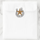 Sticker Carré Horseshoe et Star (Sac)