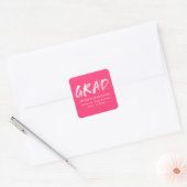 Sticker Carré Hot Pink | Graduation de peinture moderne (Enveloppe)