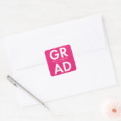 Sticker Carré Hot Pink | Graduation Gras (Enveloppe)