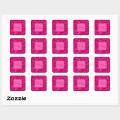 Sticker Carré Hot Pink Sequin (Feuille)