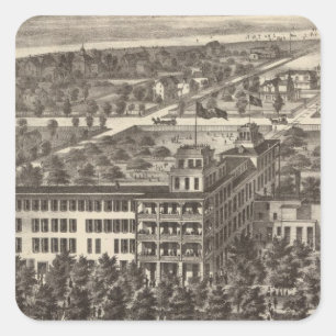 Sticker Carré Hôtel aux États-Unis, Atlantic City, NJ