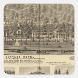 Sticker Carré Hôtel de cottage d'Idlewood près de Pittsburgh