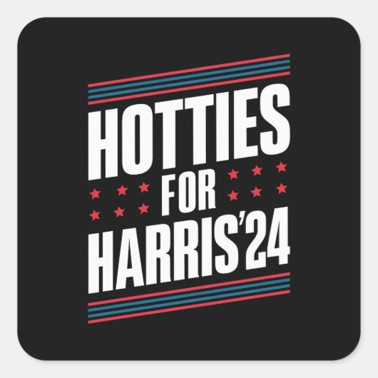 Sticker Carré Hotties For Kamala Harris 2024 (Devant)