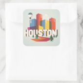 Sticker Carré Houston | Cityscape Design (Sac)