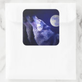 Sticker Carré Howling Wolf (Sac)