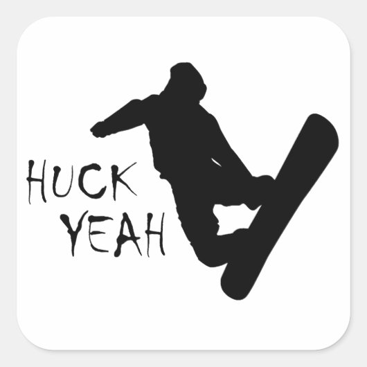 Sticker Carré Huck Yeah (Devant)