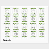 Sticker Carré Huile d'olive extra vierge Élégant Mariage moderne (Feuille)