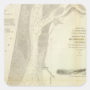 Sticker Carré Humboldt Bay, Californie