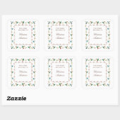 Sticker Carré Hummingbird Bookplate (Feuille)