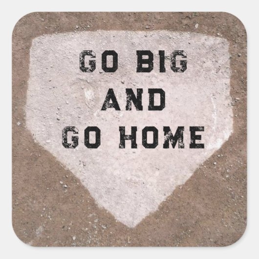 Sticker Carré Humour baseball (Devant)