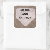 Sticker Carré Humour de baseball (Sac)