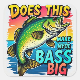 Sticker Carré Humour de pêche basse