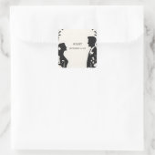 Sticker Carré Humour Unique et Amusant Mème Drôle de Mariage (Sac)