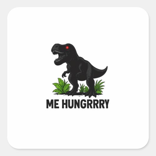 Sticker Carré Hungry T-Rexx (Devant)