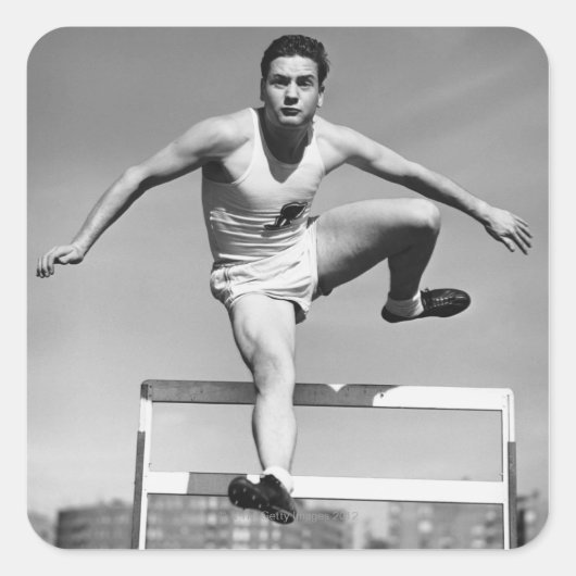 Sticker Carré Hurdling (Devant)