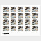 Sticker Carré Hush-a-Bye, Baby Nursery Rhyme Baby Boy (Feuille)