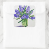 Sticker Carré Hyacinthes bleus (Sac)