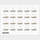 Sticker Carré Hydra Grèce Mariage Favor Merci (Feuille)