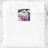 Sticker Carré Hydrangea garden, rose, bleu, purple floral (Sac)