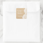 Sticker Carré Hydrangeas Rustique Mariage Floral Favoriser (Sac)