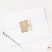 Sticker Carré Hydrangeas Rustique Mariage Floral Favoriser (Enveloppe)