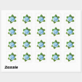 Sticker Carré Hydrangée bleue (Feuille)
