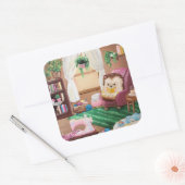 Sticker Carré Hygge Hedgehog (Enveloppe)